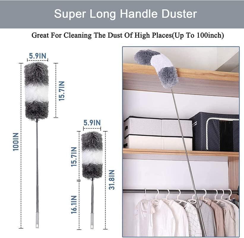 Flexible Mop Duster With 8 Ft. Long Rod